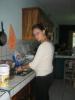 Cathy busy cooking